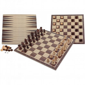 AQUAMARINE Set 3 Jocuri Sah Dame Table CP057 