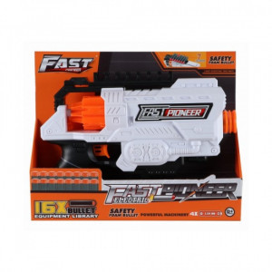 BIG529 Pistol de jucarie electric cu gloante din spuma, 16 proiectile, Fast Pioneer