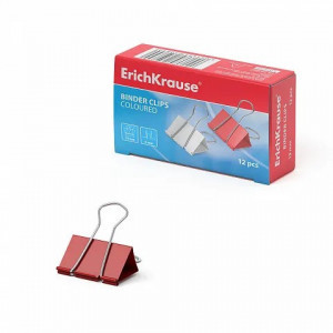 Binder 25089 clips ErichKrause 19 mm, assorted (box 12 pcs)