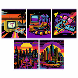 Caiet A5 48 foi patr Retro Vibes ТКФ489671