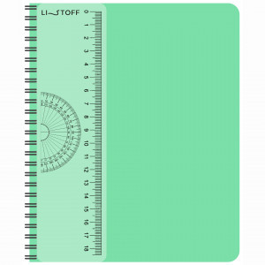 Caiet A5- 80f cu rigla ТПЛ580106 Мятная тетрадь patr spirala