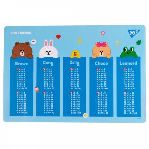 Covoras YES табл.умнож. Line Friends 492174