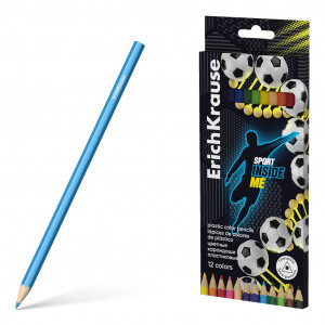 Creioane color 61809 triangular 12 cul. ErichKrause Sport DNA (10)