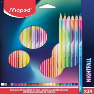 Creioane colorate MAPED Nightfall 24 culori_831702      