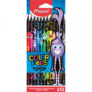 Creioane colorate MAPED Black Monster 12 culori_862612      