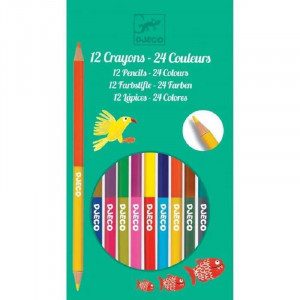DJ09758. CULORI - 12 creioane - 24 culori