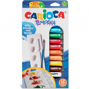GUAS 40012 CARIOCA Tubes 10mlX12 + Brush