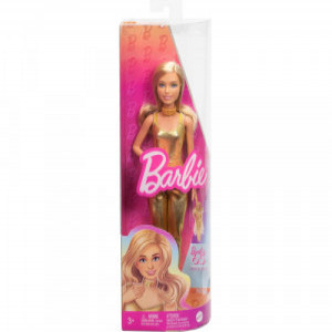 HRH19 Papusa Barbie in salopeta aurie