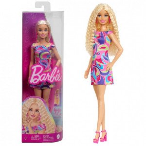 HRH20 Papu?a Barbie rochie colorata cu un imprimeu atragator