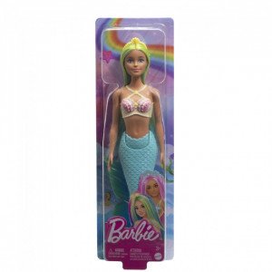 HRR03 Papusa Barbie Dreamtopia Sirena cu par albastru  verde