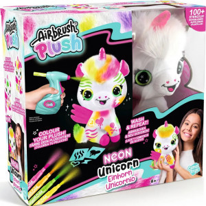 Jucarie de plus de colorat Airbrush Plus Neon Unicorn AIR024CL