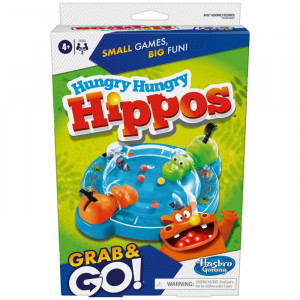 Joc de masa Hungry Hungry Hippos Travel game Grab&amp;Go F8255BAL