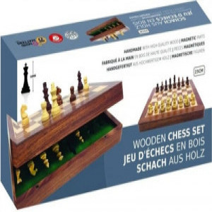 Joc Sah magnetic PIAT Foldable Wooden Chess, magnetic 4204P