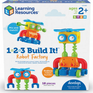 Learning Resources Hai sa construim - 1, 2, 3 Robotel colorat