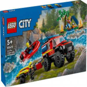 Lego 60412 4X4 FIRE TRUCK WITH RESCUE BOAT CITY
