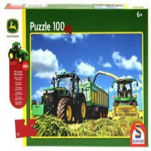 LIN0447 - Puzzle 100, JOHN DEERE: TRACTOR 7310R AND 8600I FORAGE HARVESTER