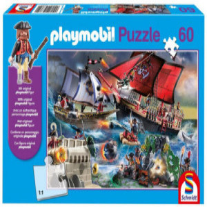 LIN3820 - Puzzle 60, PLAYMOBIL, PIRATII