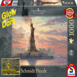 LIN4985 - Puzzle 1000 STATUIA LIBERTATII - FOSFORESCENT   Schmidt SSP-59616