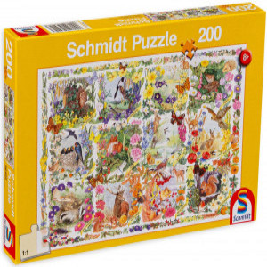 LIN4223 - Puzzle 200, THROUGH THE SEASONS WITH ANIMALS AND FLOWERS