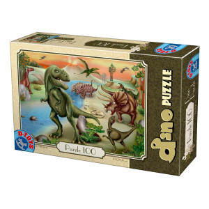 Puzzle 100 Dino Puzzle 73037DP01 Dinozauri