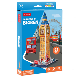 Puzzle 3D - W3196h &ldquo;Big Ben&rdquo;, 21 elemente