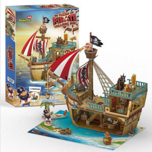 Puzzle 3D - P832h Pirate Treasure Ship 