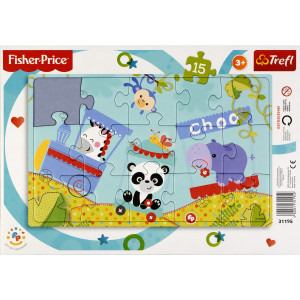Puzzle p u cei mici 15 buc "Рамка- Веселый поезд"