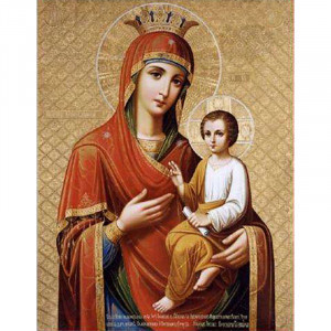 Pictura cu diamante (JSFH85872) Икона Скоропослужниця Strateg  40х50 см