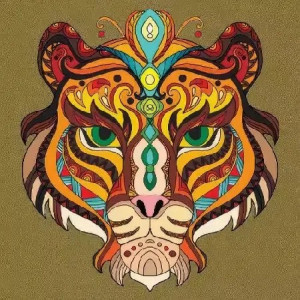 Pictura pe numere-antistres JCEE36799 Тигр 30х30см