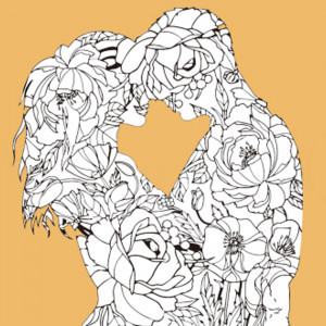 Pictura pe numere-antistres JCEE37106 Квіткове кохання 30х30см