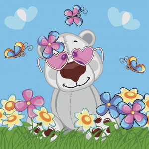 Pictura pe numere ES083 Розовые очки Strateg 30х30 см copii