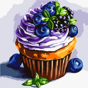 Pictura pe numere SANTI Пирожное 40*40 см_954607