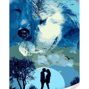 Pictura pe numere SS1031 Верная пара Strateg 30х40 см