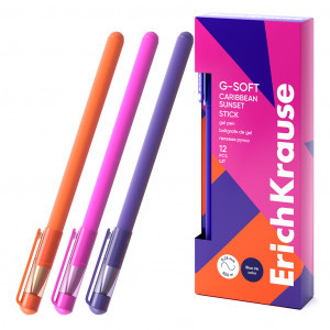 PIX gel 61295 ErichKrause G-Soft Stick Caribbean Sunset 0.38 blue (box 12 pcs.)