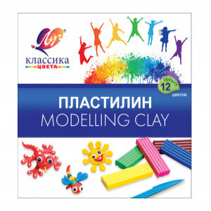 PLASTILINA 12cul.Классика 240gr. ЛУЧ (6)