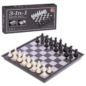 QX53810 Joc de calatorie 3in1 Sah, Dame, Table