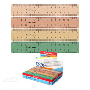 Rigla 55451 plastic ErichKrause&reg; Powder 15cm (box 44 pcs.)