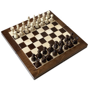 SAH2702 - Sah si table, 27x27 alb-maro