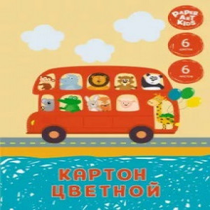 Set carton colorat 6f ЦК66569 Веселый автобус