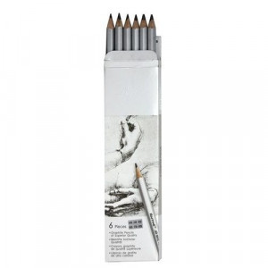 Set de creioane grafit Marco Raffine, 6 buc. HB-8B_7000-6CB HB-8B