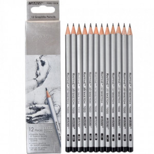 Set de creioane grafit Marco Raffine 12 buc. 3H-4B_7000-12 CB mix