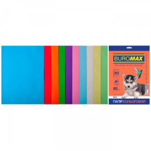 Set Hartie Color A4, 80G/M2, Pastel+Intensiv 20Sheet BM.2721620-99