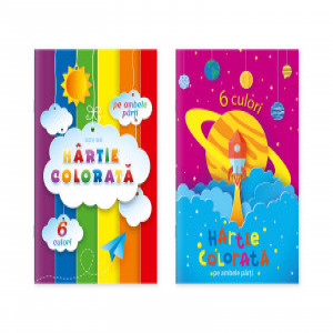 Set HIRTIE colorata 6 cul. pe 2 parti (10)