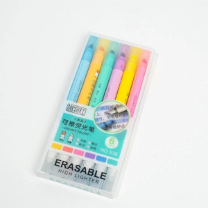 Set markatoare erasable 6 culori