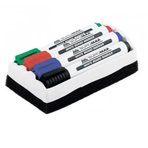 Set Marker si burete White Board Marker (4 Pcs) + Eraser, Set BM.8800-84