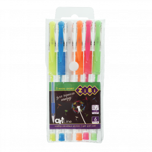 Set Pixuri gel pentru hartie neagra 6 Gel Pens For Black Paper ZB.2210-99