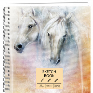 Sketchbook 80f 195x195 spir Лошади ТС805079