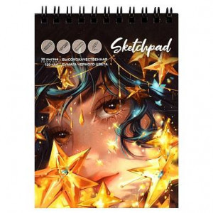 Sketchpad Bloc negru A6 30 foi ВОЛШЕБНЫЙ САД 67725