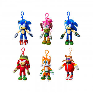 Sonic Prime Clip on Plush (S1) - 6 characters to collect - 15 cm - cdu SON7004