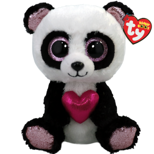TY36538 Panda cu inima 15 cm (Beanie Boos)